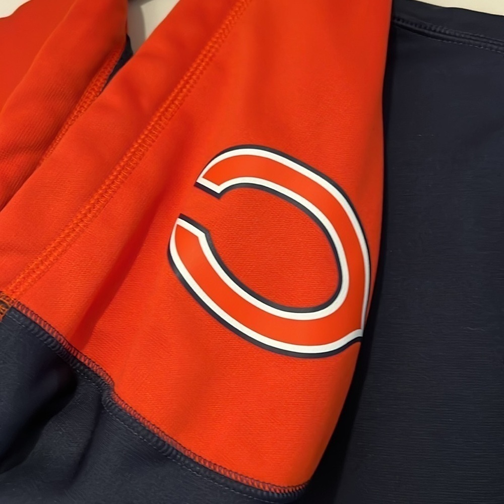 Chicago Bears Nike Therma Fit Full Zip Hooded Jacket Blue Orange Size L - Picture 6 of 11